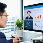 Home 21 고객 피드백 시스템 구축을 위한 리더십 역할 - A dynamic business leader in a modern office environment, actively engaging with a diverse team duri...