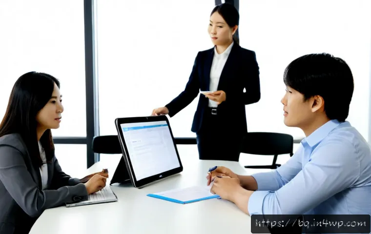고객 피드백을 통한 고객 경험 관리 전략 - Photorealistic customer experience strategy meeting in a bright modern office, diverse business team...